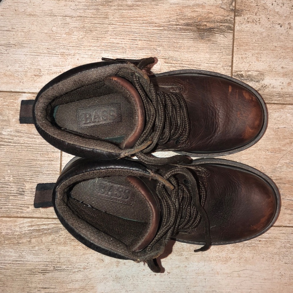 Dark brown bass boots